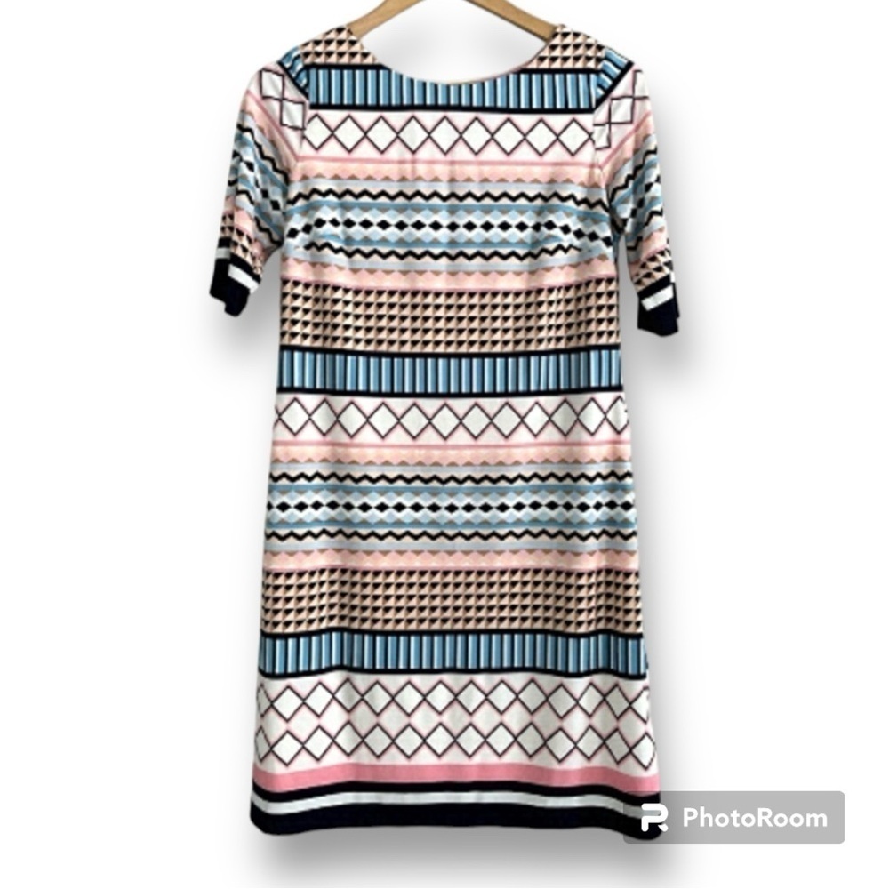 Eliza J Geometric Print Dress Pastel Size 6